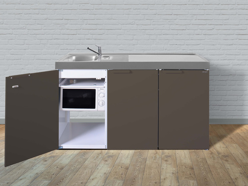 Stengel Miniküche Kitchenline Mokka metallic MKMMM150KSMWKSliBre