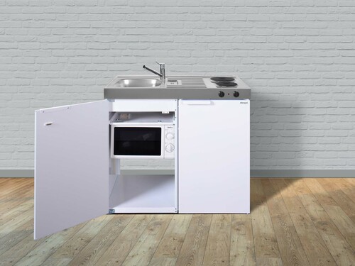 Stengel Miniküche Kitchenline Schwarz matt MKMSM100KSMWEKFreBli