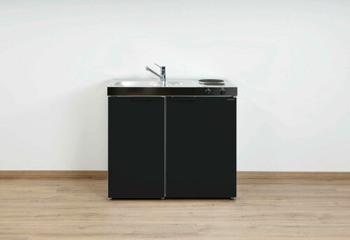 Stengel Miniküche Kitchenline Schwarz matt MKSM90KSEKFreBli