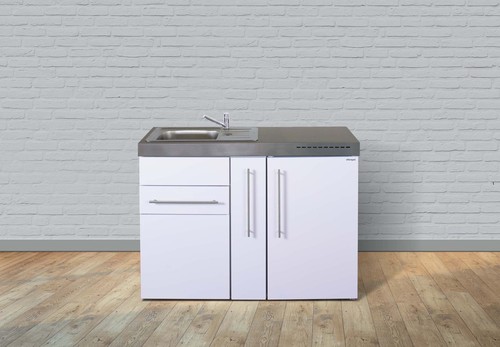 Stengel Miniküche Premiumline weiß MP120AKSKSliBreS