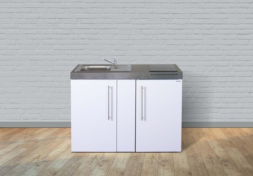 Stengel Miniküche Premiumline weiß MP120KSGKFreBli