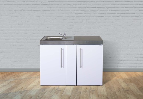 Stengel Miniküche Premiumline weiß MP120KSKSreBli