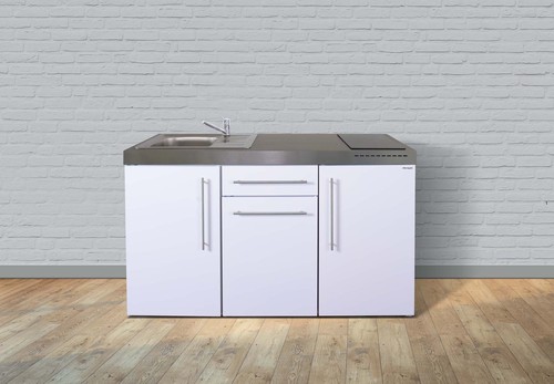 Stengel Miniküche Premiumline weiß MP160KSGKFreBli2Sn
