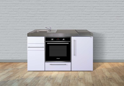 Stengel Miniküche Premiumline weiß MPB150KSBOGKFreBliS