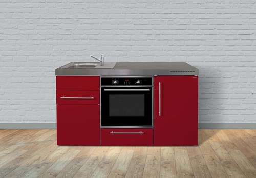 Stengel Miniküche Premiumline Bordeauxrot MPBBR160KSIKFreBliS
