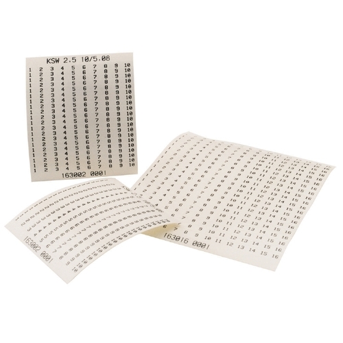 Weidmüller Klemmenmarkierung nach Kundenwunsch KSW4<150MMSONDDR.