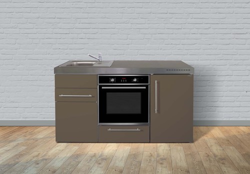 Stengel Miniküche Premiumline Mokka metallic MPBMM160KSIKFliBreS