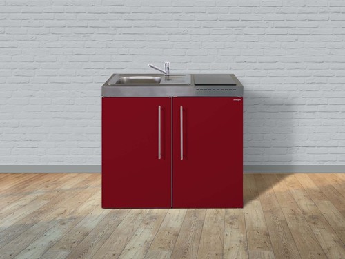 Stengel Miniküche Premiumline Bordeauxrot MPBR100KSIKFliBre