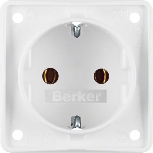 Berker Schuko-Steckd.pws m.Steckklemmen 947782502