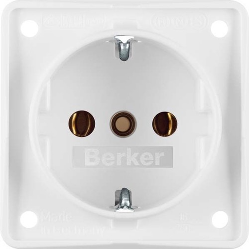 Berker Schuko-Steckd.pws m.Schraubklemmen 941852502
