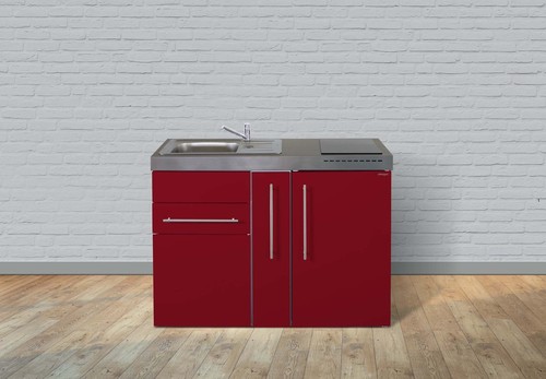 Stengel Miniküche Premiumline Bordeauxrot MPBR120AKSGKFliBreS