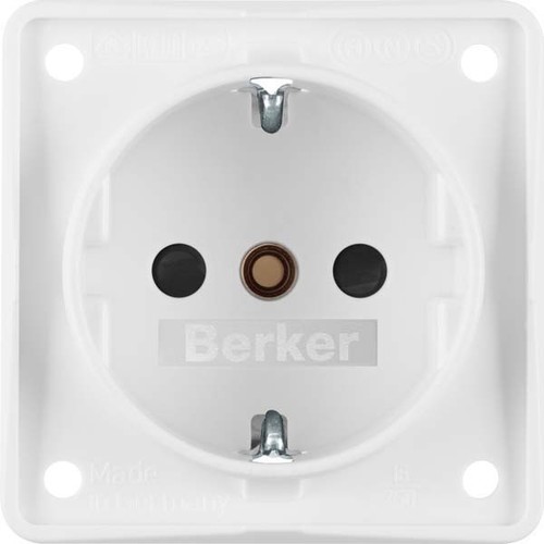 Berker Schuko-Steckd.pws m.Schraubklemmen 941952502