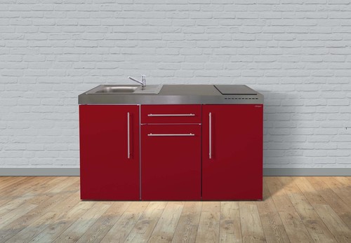 Stengel Miniküche Premiumline Bordeauxrot MPBR160KSGKFliBre2Sn