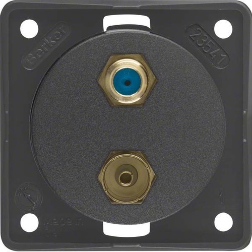 Berker Antennen-Steckdose Radio/SAT anthrazit 945602505