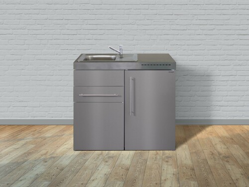 Stengel Miniküche Premiumline Edelstahl MPES100SBliS