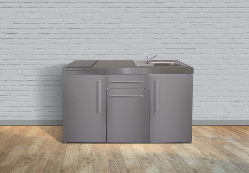 Stengel Miniküche Premiumline Edelstahl MPES150IKFliBreS