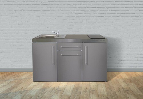 Stengel Miniküche Premiumline Edelstahl MPES160GKFreBli2Sn