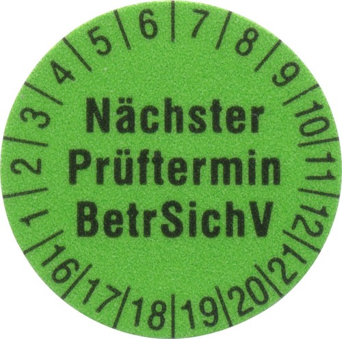 Beha-Amprobe Prüfetiketten 15mm, grün 1238 G(VE250)