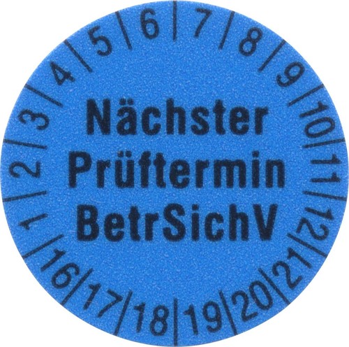 Beha-Amprobe Prüfetiketten 15mm, blau 1238 B(VE250)