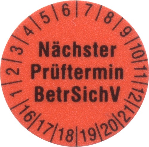Beha-Amprobe Prüfetiketten 15mm, rot 1238 R(VE250)
