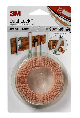 3M Deutschland Klettband Druckverschluss 25mmx1,25m,transluz. SJ 3560 3M Deutschland Klettband Druckverschluss 25mmx1,25m,transluz. SJ 3560