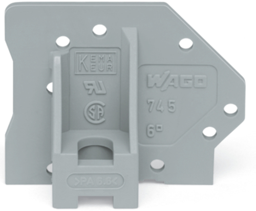 WAGO GmbH & Co. KG Abschlussplatte mit Flansch,grau 745-340