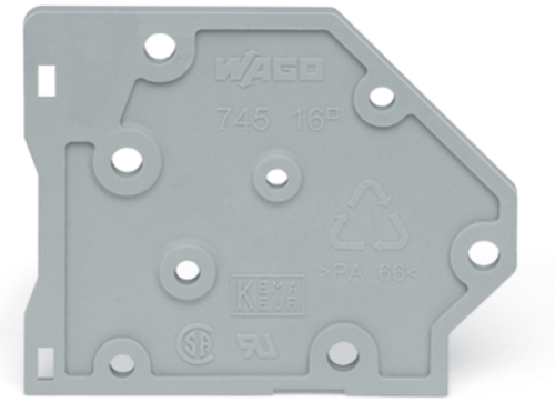 WAGO GmbH & Co. KG Abschlussplatte anrastbar anrastbar,lichtgrau 745-500/000-009
