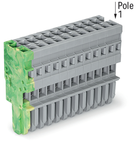 WAGO GmbH & Co. KG 1-Leiter-Federleiste 4mm²,gr/gn-ge 769-112/000-037