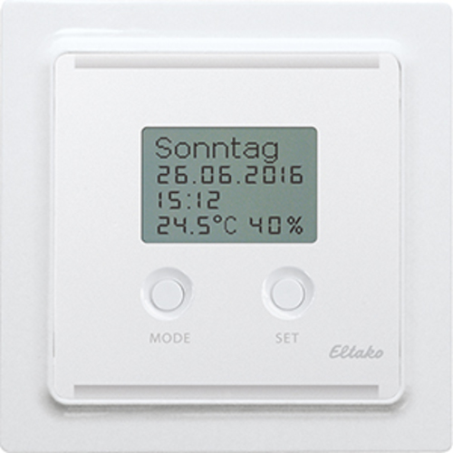 Eltako Funksensor Uhren -Thermo-Hygrostat FUTH55ED/230V-wg