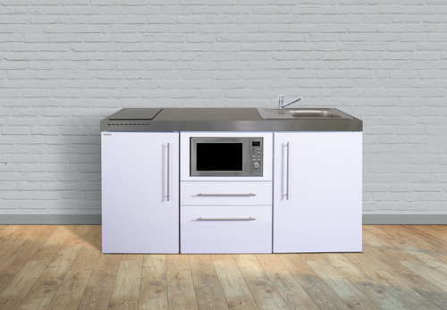 Stengel Miniküche Premiumline weiß MPM170MWGKFliBreS