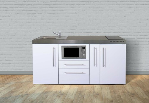 Stengel Miniküche Premiumline weiß MPM180AMWGKFreBli2Sn