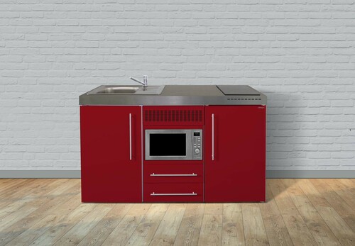 Stengel Miniküche Premiumline Bordeauxrot MPMBR150MWIKFreBli