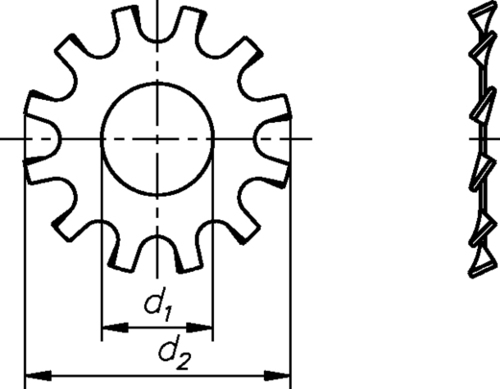 Dresselhaus Zahnscheibe Form A A2 DIN6797 3397/000/01 4,3