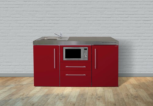 Stengel Miniküche Premiumline Bordeauxrot MPMBR160MWBli2Sn