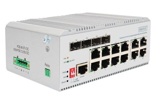 DIGITUS Netzwerk-Switch 8+4-Port L2 DN-651139