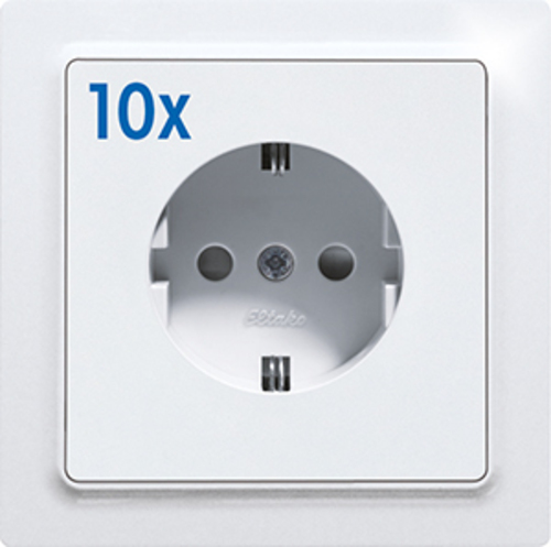 Eltako Schutzkontakt-Steckdose Oberteil anthr. matt DSS55EOR-am 10 St.