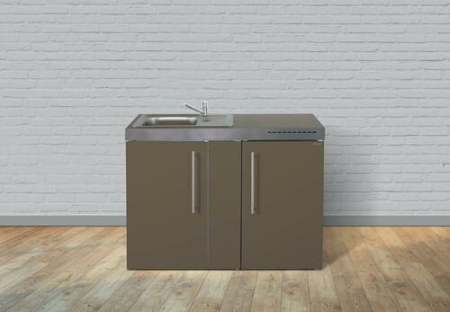 Stengel Miniküche Premiumline Mokka metallic MPMM120IKFreBli
