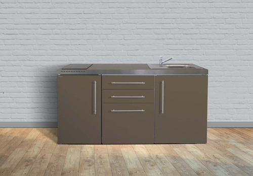 Stengel Miniküche Premiumline Mokka metallic MPMM170IKFliBre2Sn