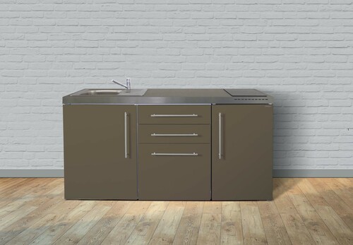 Stengel Miniküche Premiumline Mokka metallic MPMM170IKFreBli2Sn