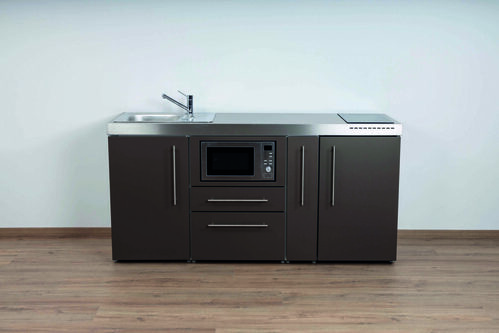 Stengel Miniküche Premiumline Mokka metallic MPMMM180AMWIKFrBl2Sn