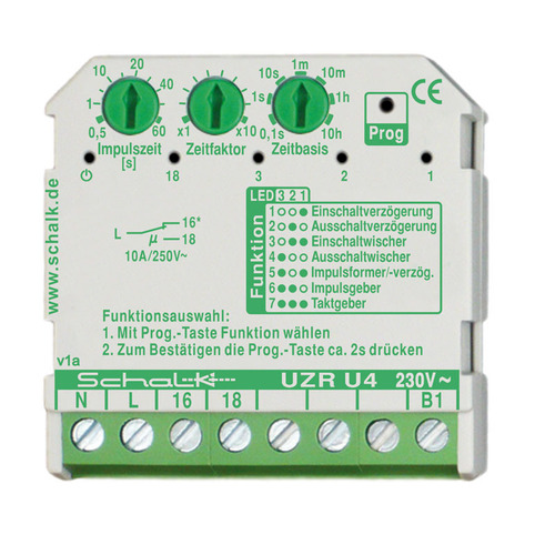 Schalk Multifunktions-Zeitrelais 230V AC (UP) UZR U4 (230V AC)