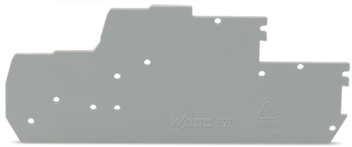 WAGO GmbH & Co. KG Abschluss-u.Zwischenplatte 1mm dick,grau 870-1148 WAGO GmbH & Co. KG Abschluss-u.Zwischenplatte 1mm dick,grau 870-1148