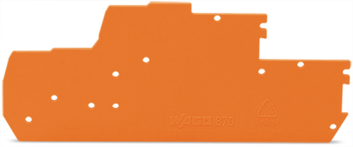WAGO GmbH & Co. KG Abschluss-u.Zwischenplatte 1mm dick,orange 870-1149 WAGO GmbH & Co. KG Abschluss-u.Zwischenplatte 1mm dick,orange 870-1149