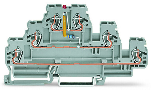 WAGO GmbH & Co. KG Bauelementklemme LED rot,grau 870-593/281-413 WAGO GmbH & Co. KG Bauelementklemme LED rot,grau 870-593/281-413