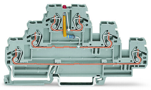 WAGO GmbH & Co. KG Bauelementklemme LED rot,grau 870-593/281-434 WAGO GmbH & Co. KG Bauelementklemme LED rot,grau 870-593/281-434