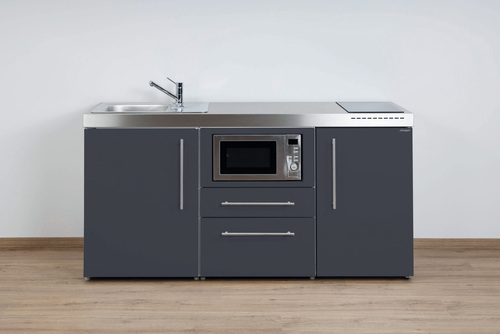 Stengel Miniküche Premiumline Schiefergrau MPMSG170MWIKFreBliS