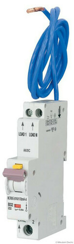 Mitsubishi Electric 1 MOD RCBO, B-Kurve 30mA, elektronisch RCBOE-B32/1/30mA-A Mitsubishi Electric 1 MOD RCBO, B-Kurve 30mA, elektronisch RCBOE-B32/1/30mA-A