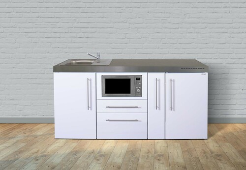 Stengel Miniküche Premiumline Schwarz matt MPMSM180AMWBli2Sn