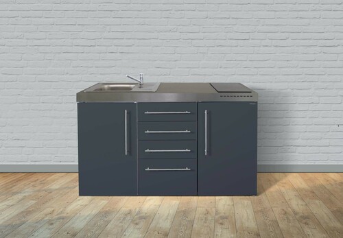 Stengel Miniküche Premiumline Schwarz matt MPS4SM150GKFreBli sw Stengel Miniküche Premiumline Schwarz matt MPS4SM150GKFreBli sw