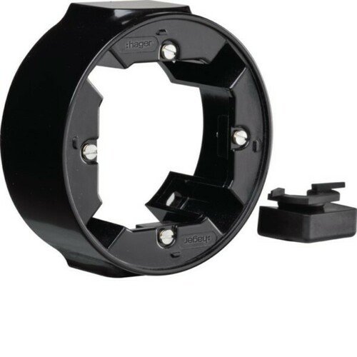Hager Aufputz-Rahmen 1-fach Serie 1930 schwarz WTD3110BG Hager Aufputz-Rahmen 1-fach Serie 1930 schwarz WTD3110BG